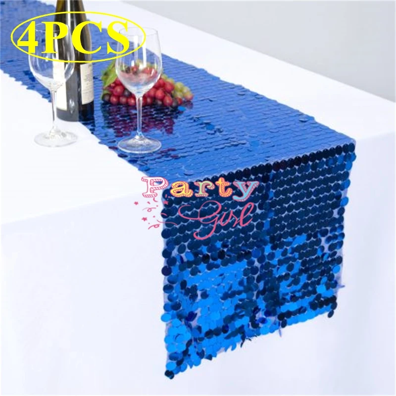 

275cm Sequin Table Runners Sparkly Glitter Table Runner For Wedding Decoration Sequin Christmas Birthday Baby Shower Party Decor