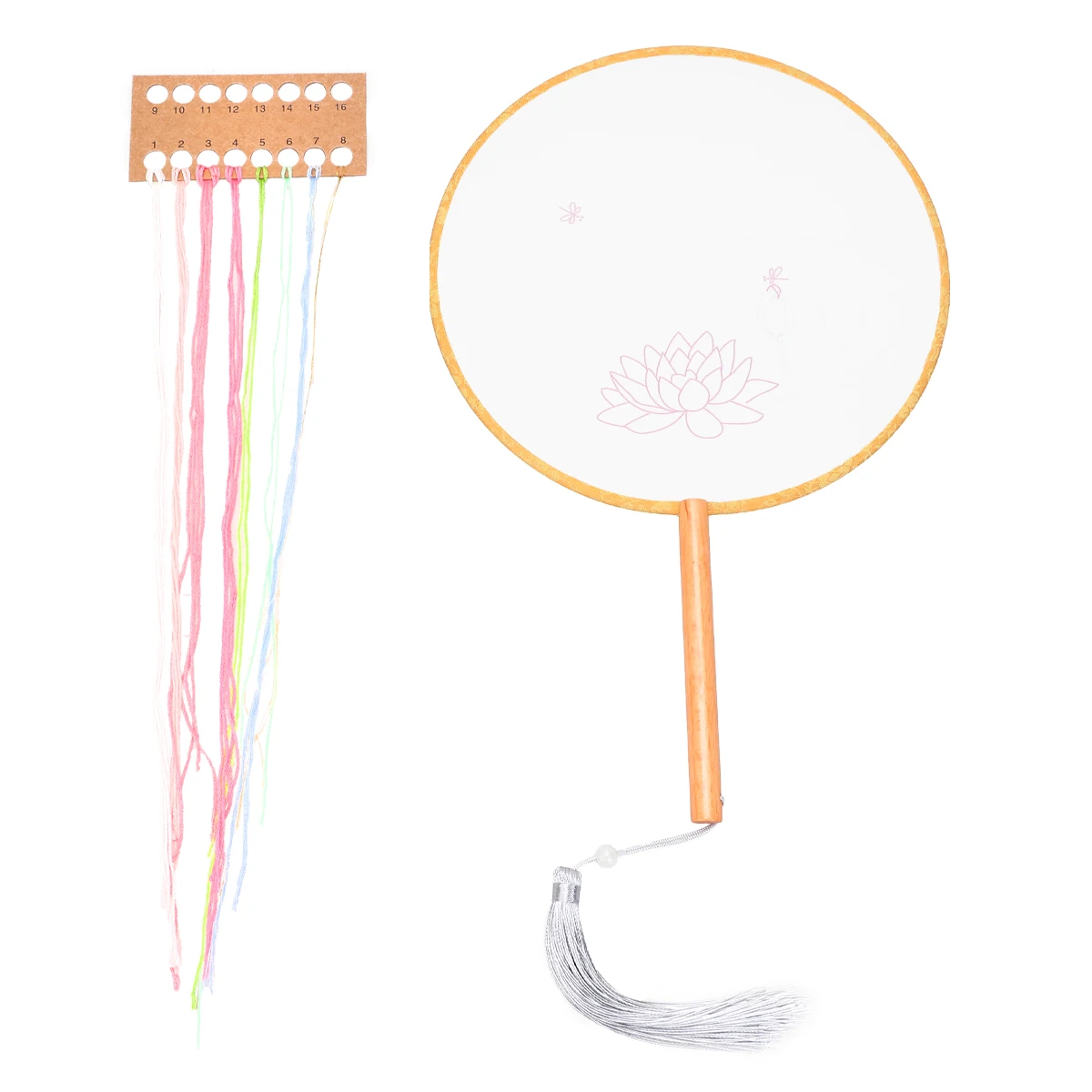 

Silk Ball Fan Craft Beginner DIY Supplies Making Materials Handmade Crafts Kit Chinese Style