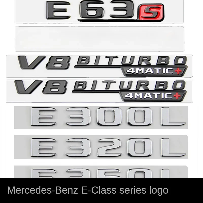 

Car Tail Letter Number Emblem Sticker Rear Trunk Badge Decal for Mercedes Benz E Class E53 E63 E300 E260 E250 V8 BITURBO 4MATIC