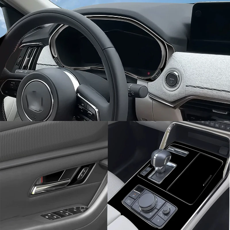 

LHD For Mazda CX-90 CX 90 cx90 2024 2025 Car Accessories Decoration Gear Shift Panel Frame Window Switch Rearview Mirror Cover