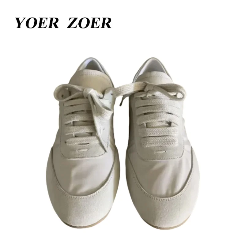 

Новинка весны/осени 202, женские немецкие тренировочные туфли на низком каблуке, молодежные повседневные белые кроссовки на платформе и плоской подошве