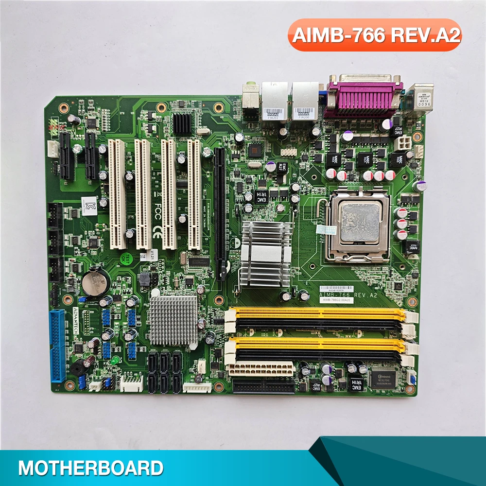 For Advantech AIMB-766 REV.A2 AIMB-766G2 Dual Network Card Industrial Control Motherboard