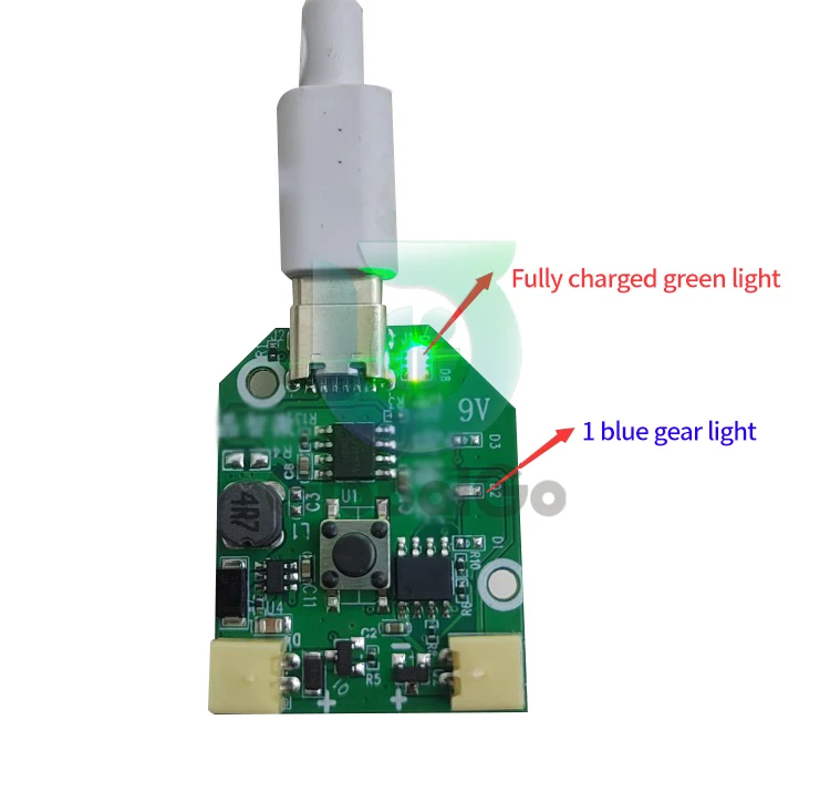 Rechargeable Small Fan Control Board Micro/Type-C USB Brushless 3 Gears Adjustable Boost Board with Line Charge Protection