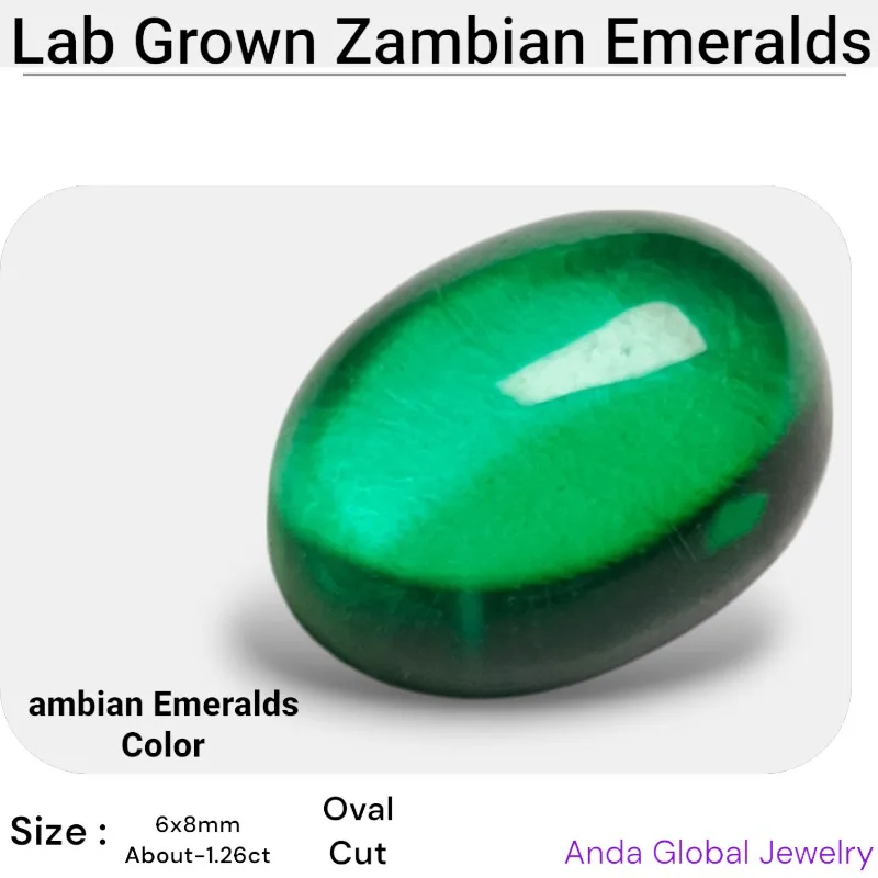 

M-Lab Grown Zambian Emeralds Hydrothermal Hand Cutting Multiple Shapes Selectable Certificate with Cracks Inclusions Inside