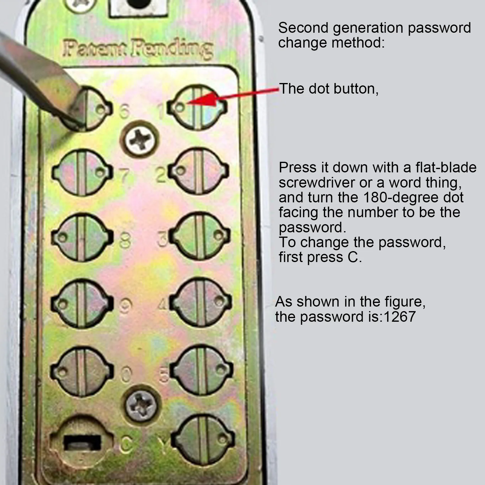 Lock Coded Lock 1 - 11 Digit  Combination Cam Door Zinc Alloy Convenient Password Security Coded Lock Door Coded Lock