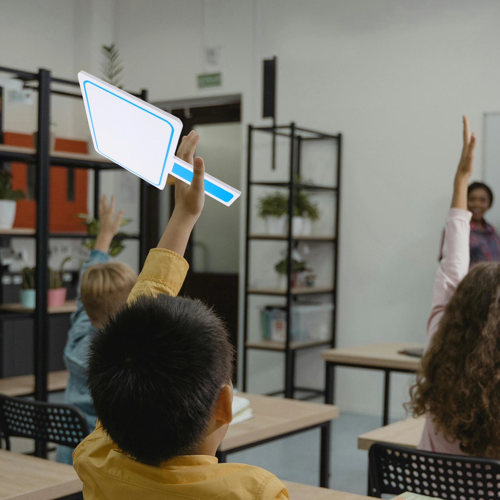 

Holding Whiteboard Double Sided Handheld Dry Erase Cards Small Classroom Answer Paddles Sign Blank Whiteboards for Students