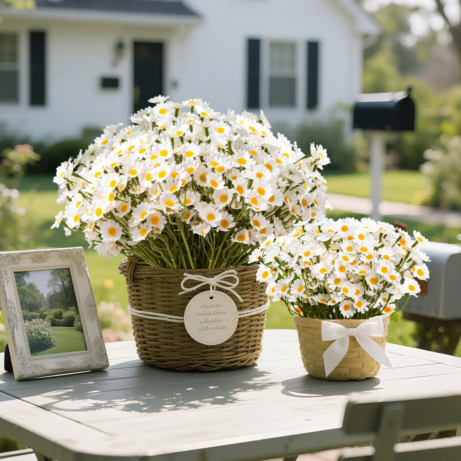 120 رؤساء زهور الأقحوان الاصطناعية الصغيرة ديزي ورد صناعي باقة لعيد الحب حفل زفاف الجدول الديكور ديكور للمنزل سهل التركيب