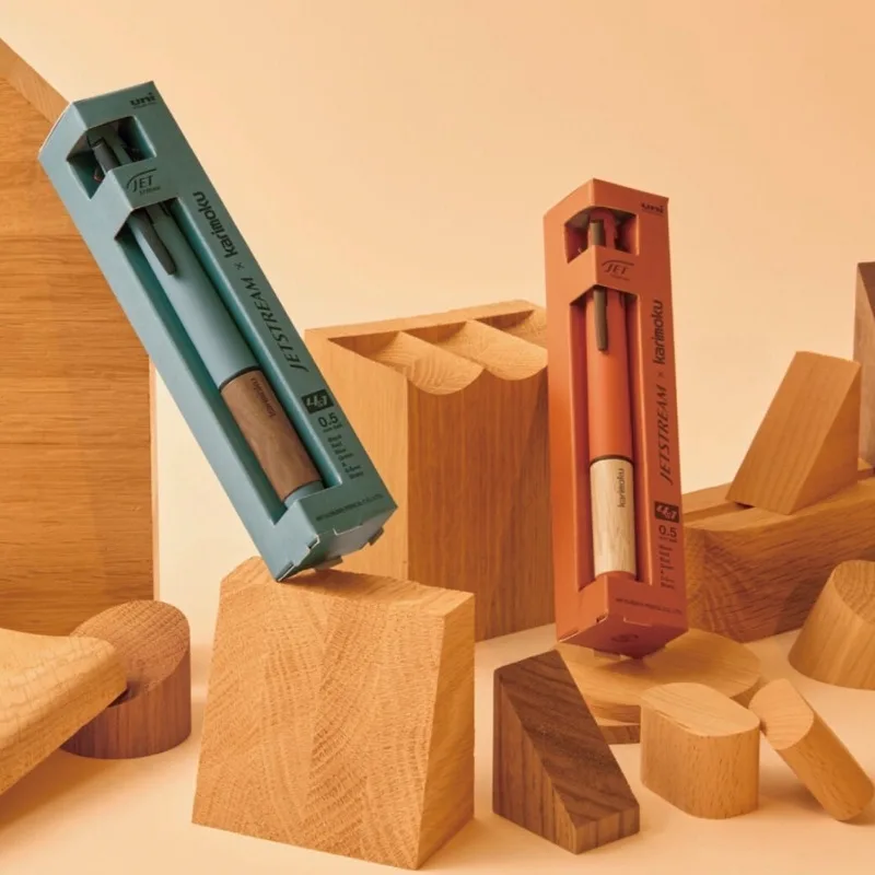 

Japanese Luxury Pen UNI Limited Edition Ballpoint Pen Karimoku Wood Grain Multi-color Medium Oil Multi-function Pen Stationery