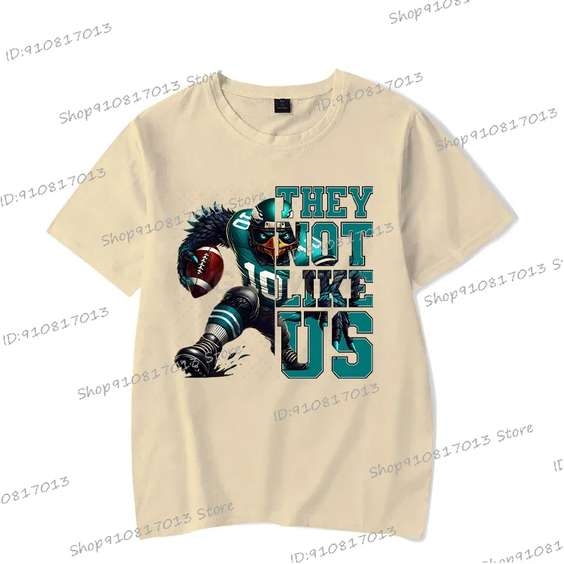 Short Sleeve Eagles They Not Like Us Graphic Print T Shirt Men Women Hip Hop Casual Tops Oversized Male Clothing Unisex T-shirt