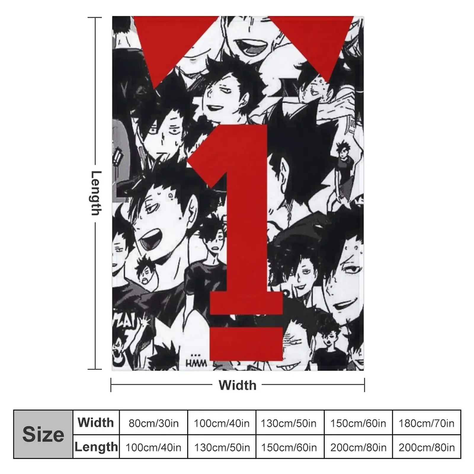 kuroo jersey collage Throw Blanket Heavy Flannels Blankets