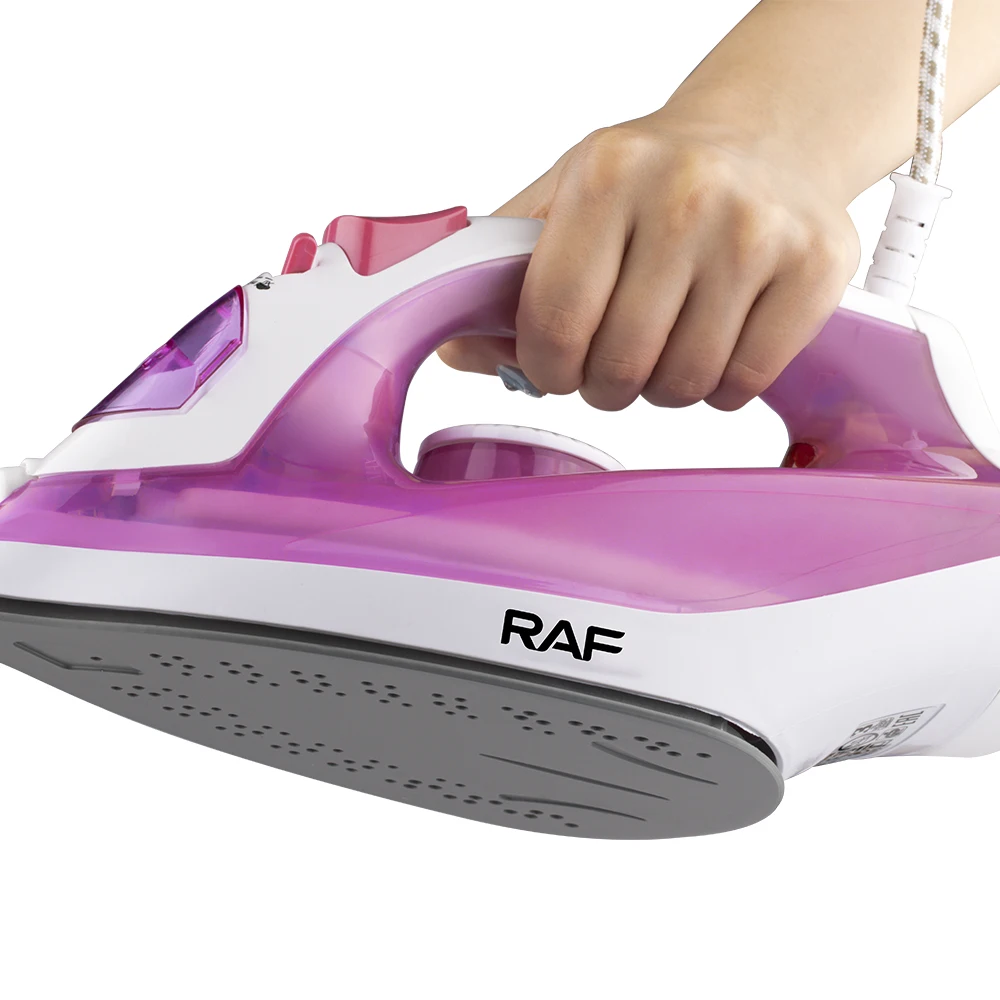 RAF Electric Steam Iron Clothes Ceramic Coated Plate 2200w Flat Iron Home Kitchen Appliances