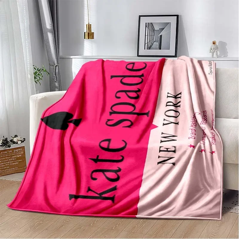 

Fashion brand logo Ke-Kate-Spade-e plush blanket home sofa bed decoration portable picnic gift warm blanket