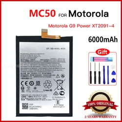 Batteria originale al 100% originale MC50 6000mAh per batterie del telefono Motorola G9 Power XT2091-4 Batteria + TOOLS GRATUITI