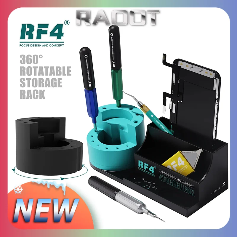 RF4 ST13 Multifunctional Rotary Screwdriver Tool Storage Box Mobile Phone Parts Repair Tool Desktop Storage Rack Removable