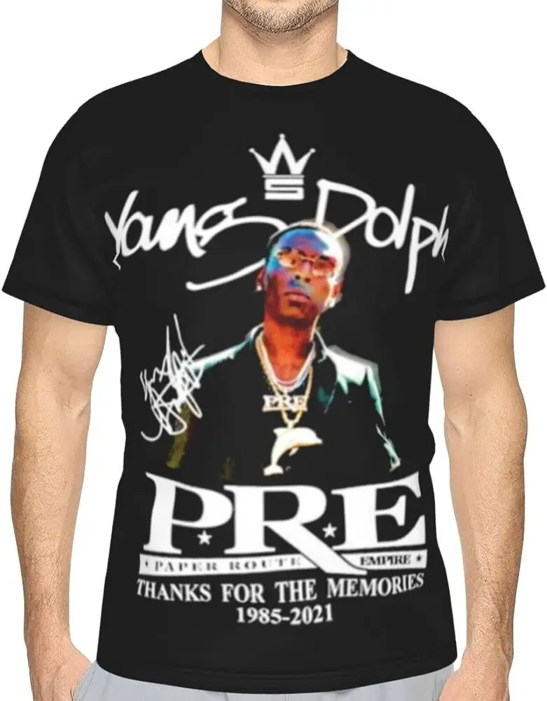 Young Rapper Dolph Singer Rip T Shirt Men's Sports Tee Crew Neck Short Sve Anime Graphic T-shirts for Men Clothing Women Tees Y2