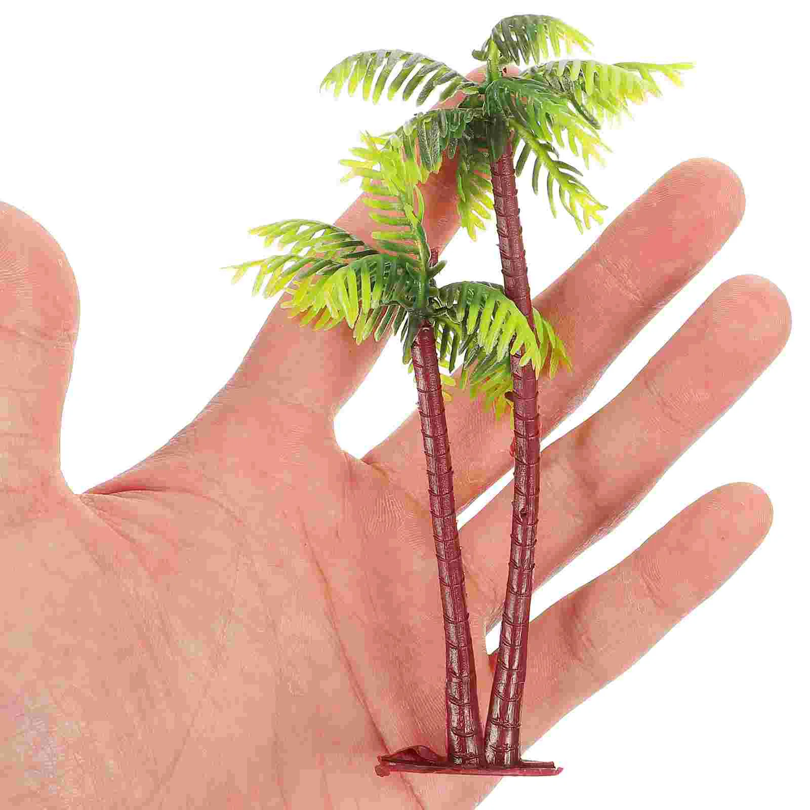 5 Pcs Palm Trees Mini Landscape Decor Coconut Artificial Bonsai Green Decoration