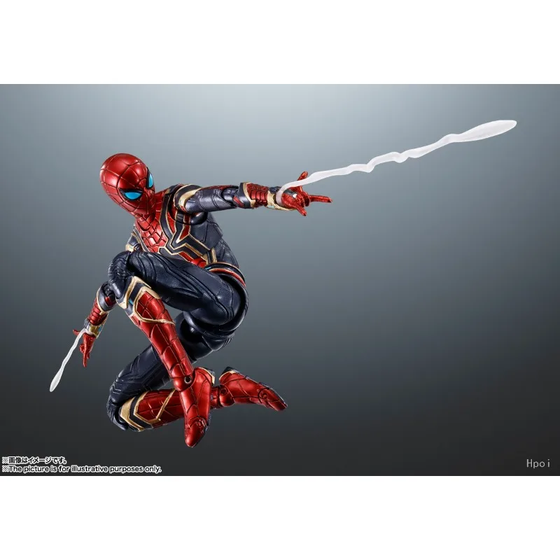 Autentico capelli lisci Bandai originale SHF Mobile Doll Series Spider-Man Anime Action Figure modello giocattoli modello regali per ragazzi