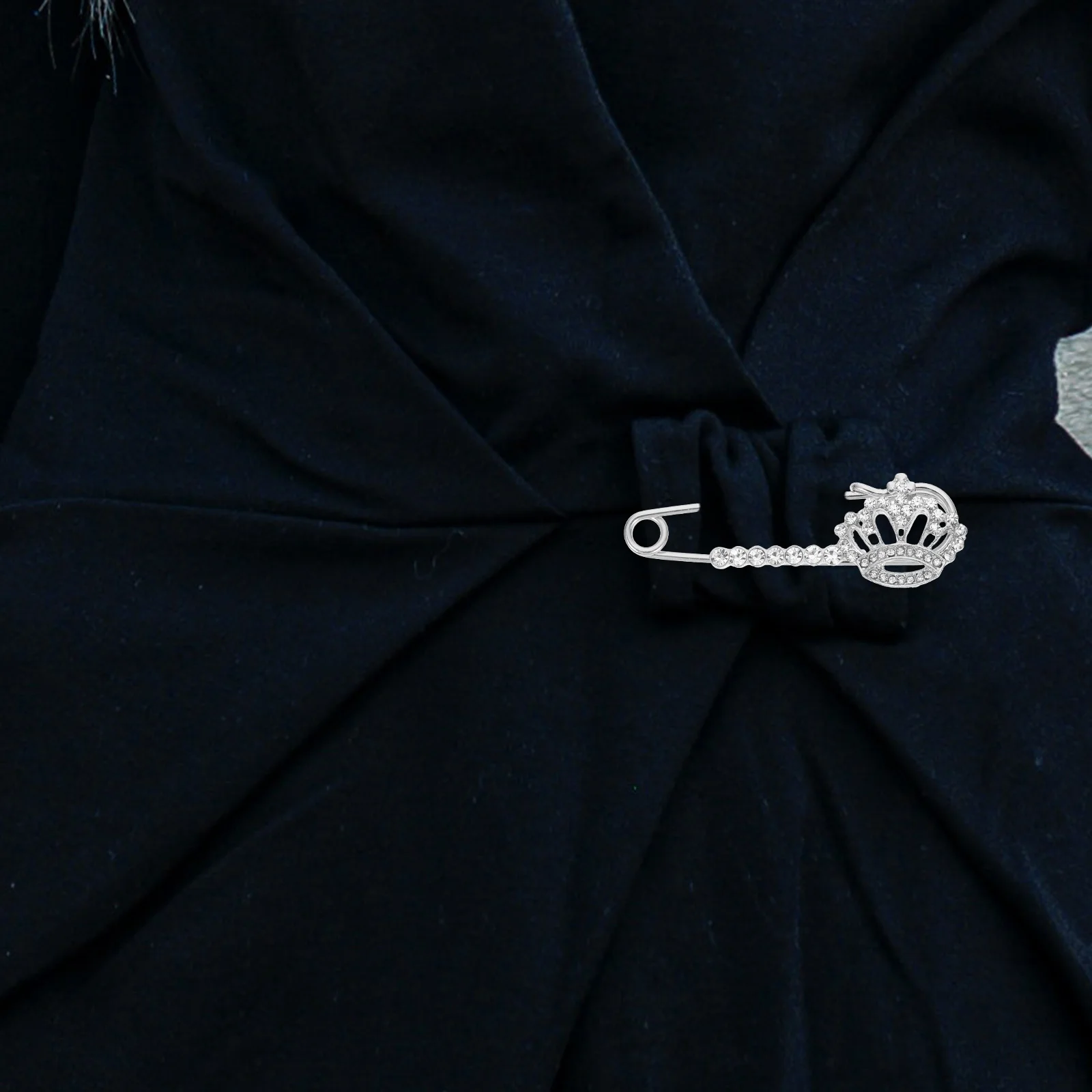 여성용 가디건 숄 클립 의류 브로치 스웨터 핀 패션 쥬얼리용 3개입 체스트 니들 액세서리 라인스톤 크라운 핀