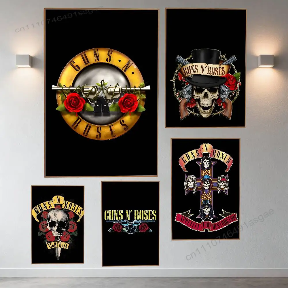 

Band G-Guns N R-Roses Poster Wall For Sticky Decoration Waterproof Home Living Room Bedroom Bar