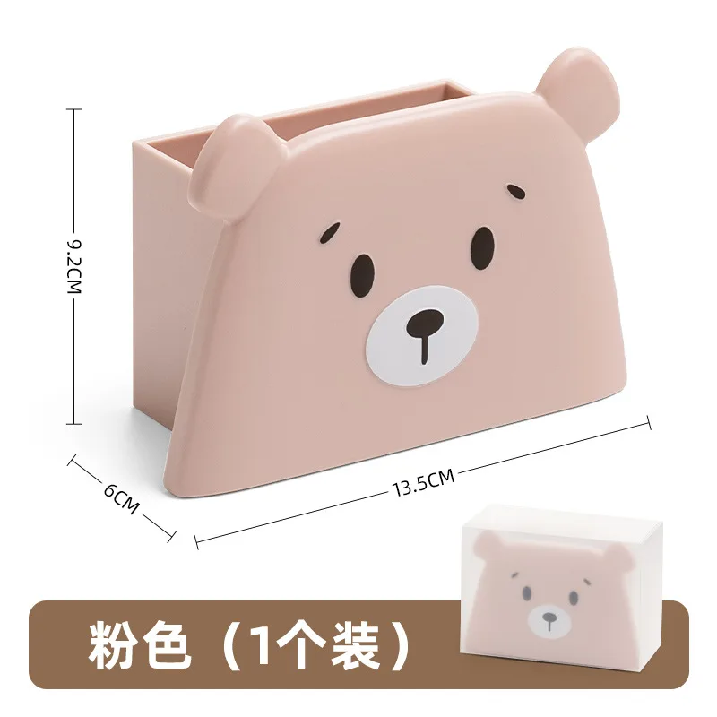 Imagem -05 - Urso Kawaii Desktop Organizador Caneta Titular Organizador Lápis Titular Bonito Caixa de Armazenamento Material Escolar Escritório