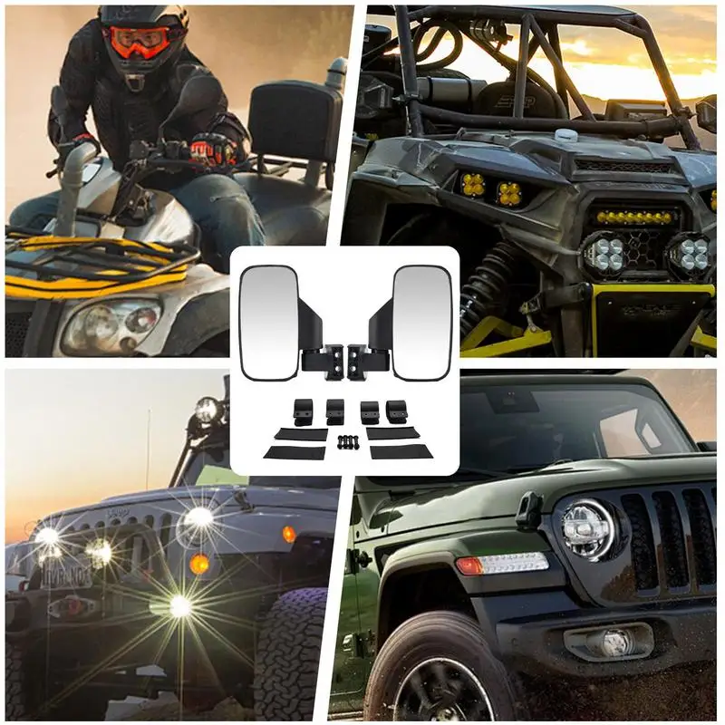 Utv Side Mirrors Utv Rear View Mirrors Utv Rear View Mirrors Shatter-Proof Tempered Glass Rear View Extended Accessories