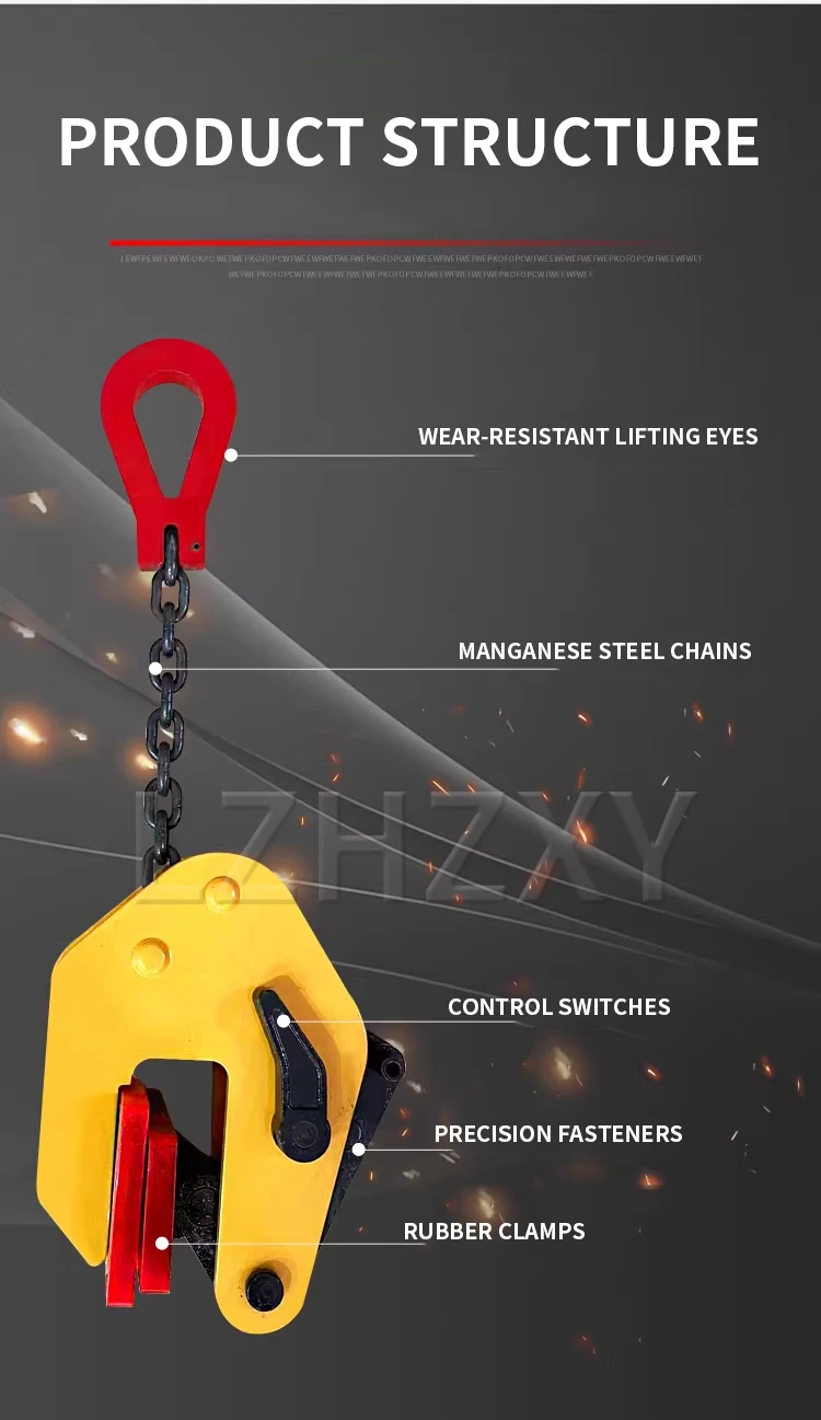 0.5T/1T/2T Vertical Lifting Clamps, Vertical Trackless Lifting Clamps Seamless V