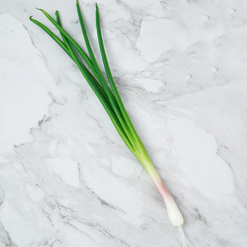 

1Pc Realistic Artificial Green Onion Simulation Vegetable Decorations For Market Educational Aids Game Film Props