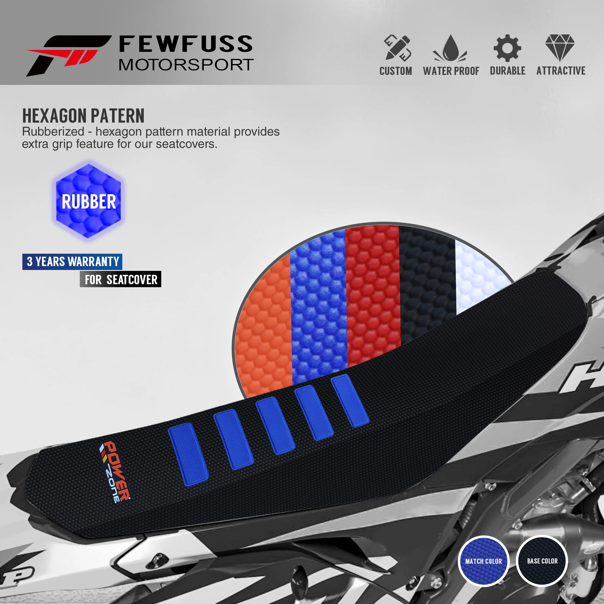 FEWFUSS Motorcycle Seat Cover Cushions Skin Bask in Waterproof Set Protection Antislip upset Apply to for KTM SXF KXF CRF