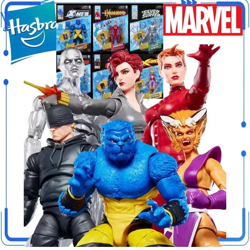 Figura de acción original de Hasbro Marvel Legends Beast Phoenix Rachel Summers Silver Surfer Black Widow Daredevil Feral de 6 pulgadas