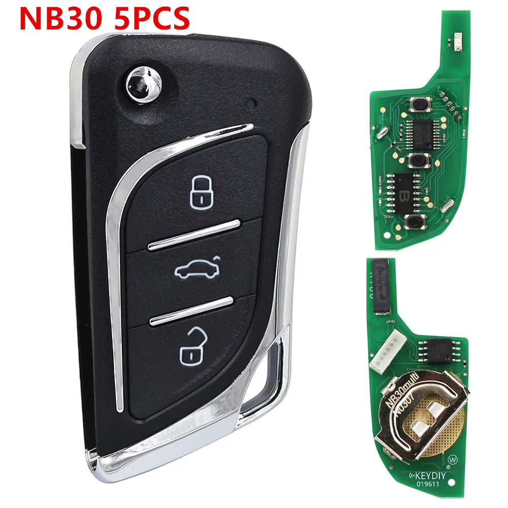 

5PCS NB30 Multi-functional Universal 3 Buttons Car Keys Remote Car Key for KD900+ URG200 KD-X2 NB-Series KEYDIY KD