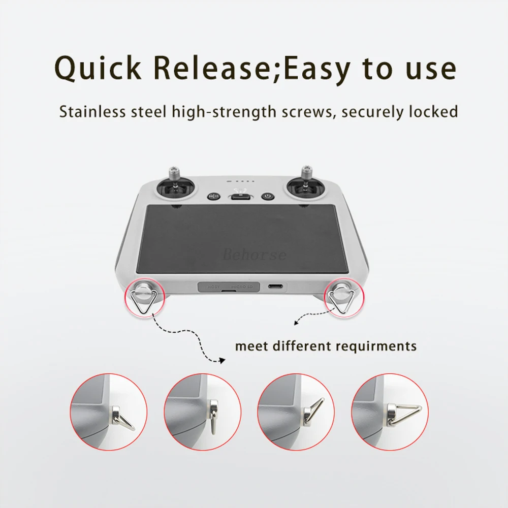 برغي بحزام معلق لجهاز DJI للتحكم عن بعد مع شاشة وحزام كتف ومسمار سريع التحرير لجهاز DJI RC 2 و RC Pro