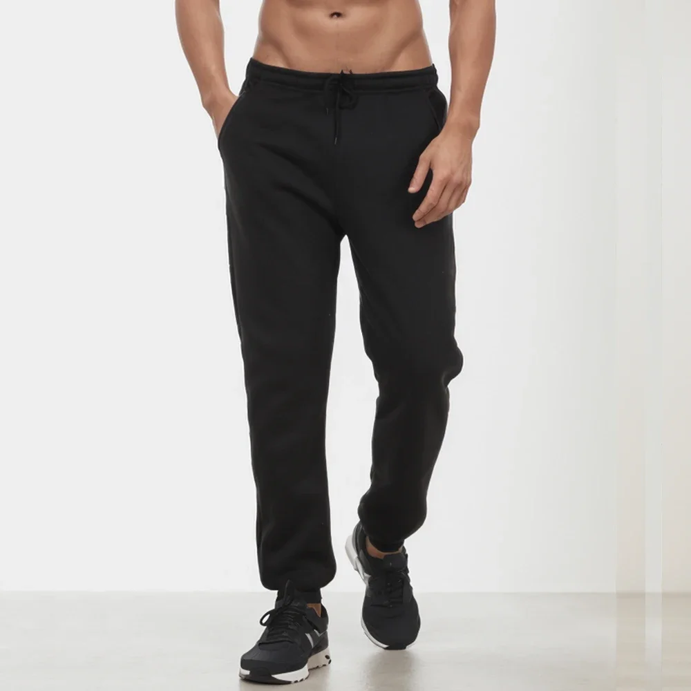 Men Solid Color Jogger Pants Elastic Waist Drawstring Sweatpants Cuffed Ankle Soft Loose Casual Sports Trousers Multiple Colors
