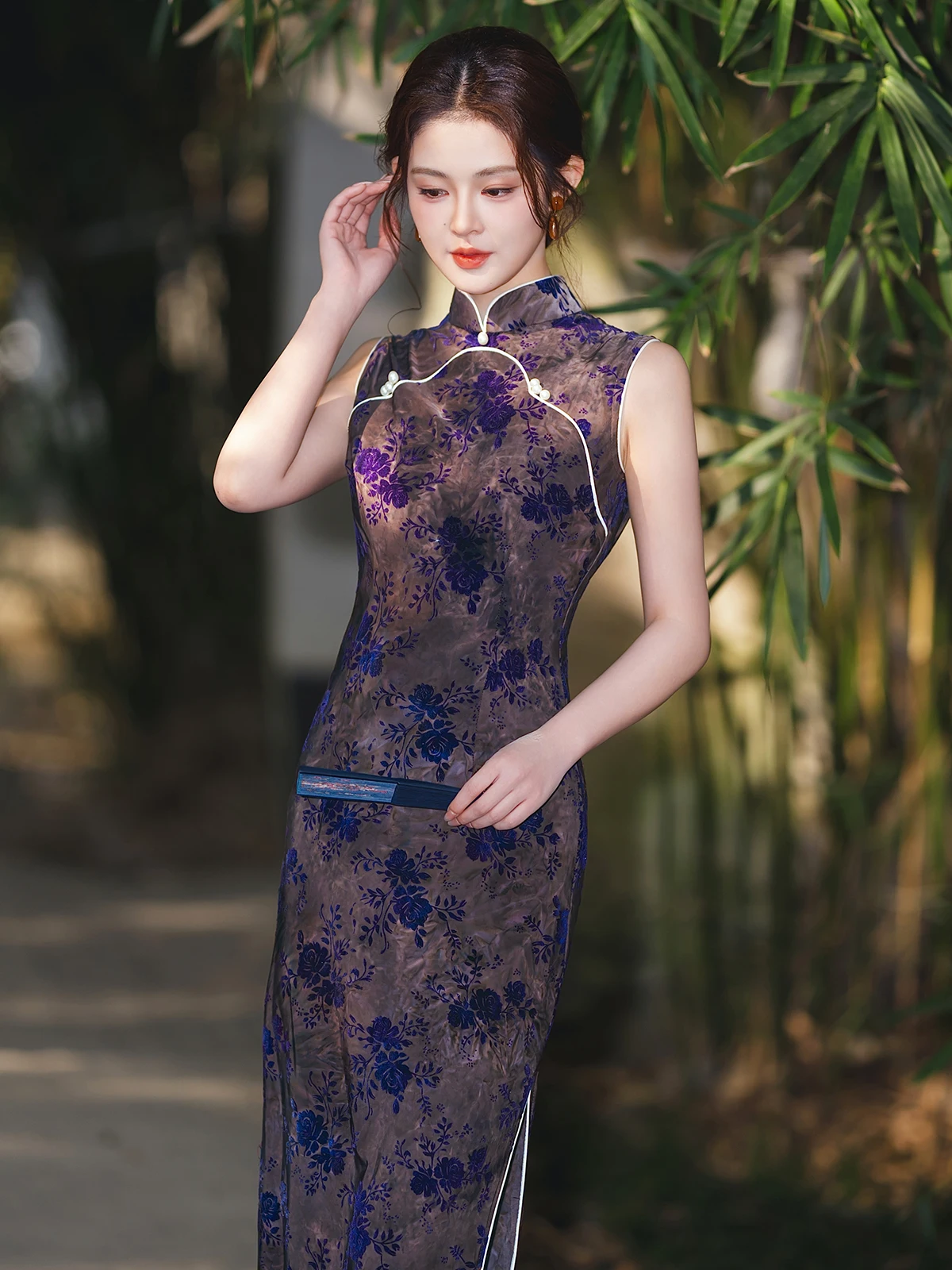 

Young Sle Svel Velvet Daily Wear Elastic Waist Chinese Traditional Long Dr Breathable Summer New Faion