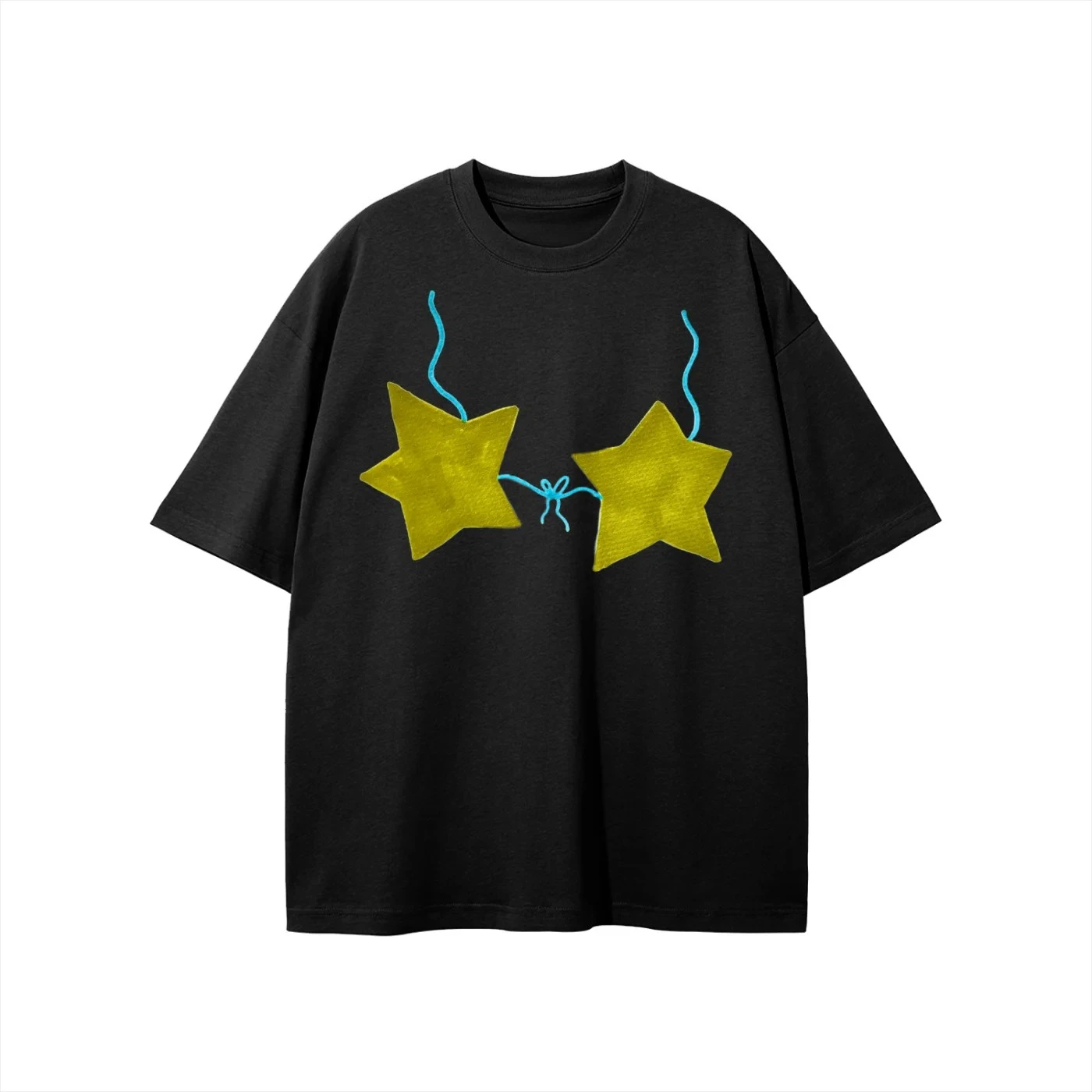 

Летняя повседневная футболка с графическим принтом в виде пятиконечной звезды, уличная одежда в американском готическом стиле, женский оверсайз топ Y2K с коротким рукавом