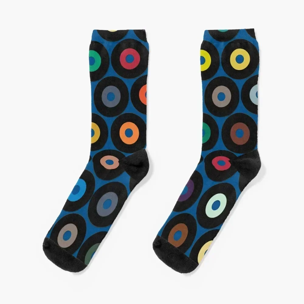 

VINYL blue Socks short warm winter Novelties Socks For Girls Men's