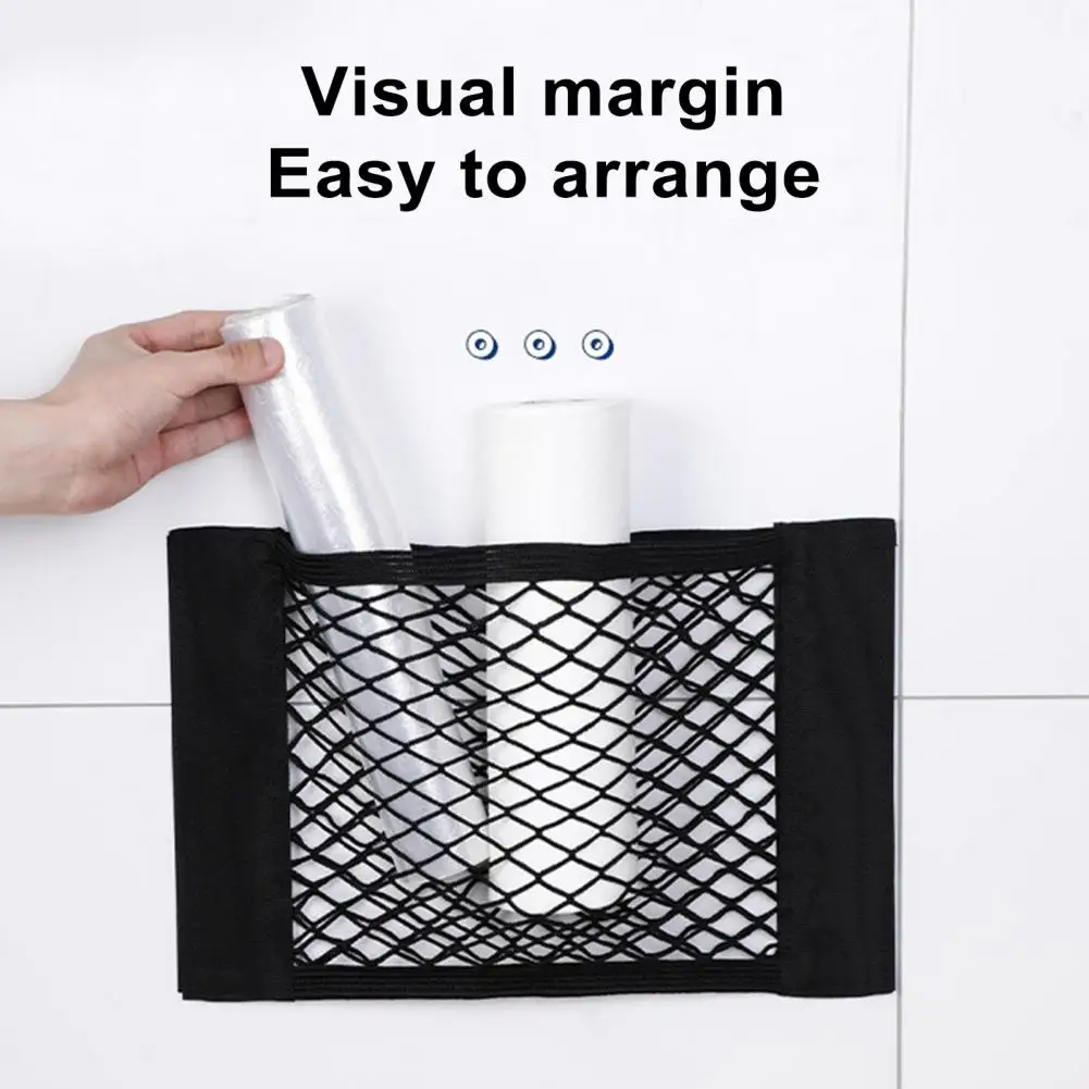 Storage Net Bag Storage Mesh Bag Organizer Mesh Pouch for Underwear Sundries Storage with Fastener Tape Hollow Visible Plastic