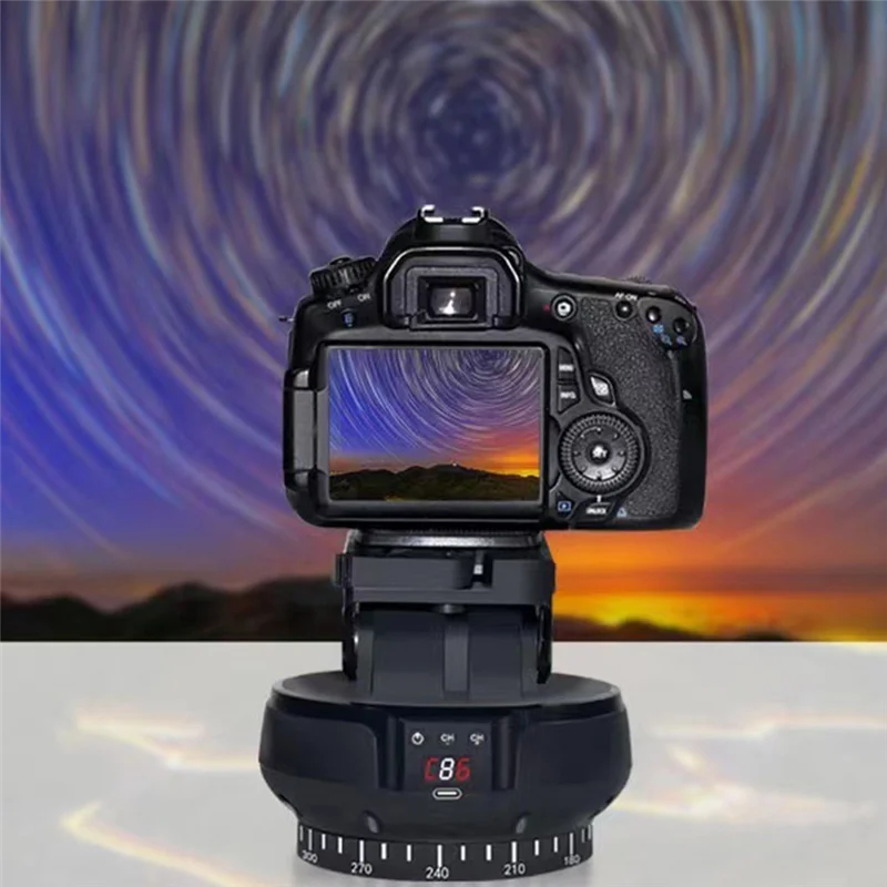 AA60-YT-1200 Auto Motorized Rotating Panoramic Remote Control Pan Tilt Video Tripod Stabilizer For Smartphone Cameras