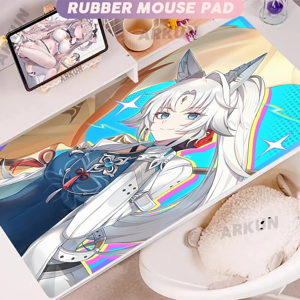 

Large 90x40 Fashion Video Hot Game Honkai Star Rail Kawaii Cool Hot FeiXiao Mouse Pad Big Computer Gaming Big Keyboard Gamer Mat