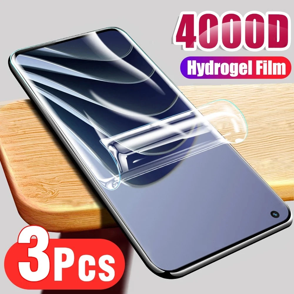 3PCS Hydrogel Film for Oneplus ACE 10 9 Pro 8 8T 9R 10R 11R 11 Screen Protector Protective Film for Oneplus 8T 8 7T 6T 5T 7 5 6