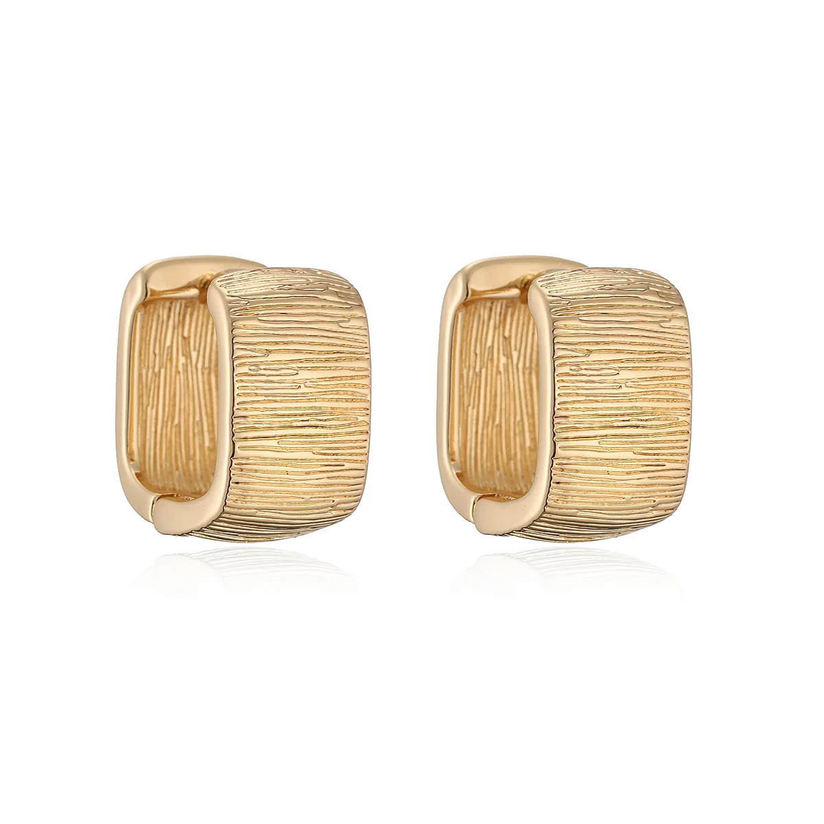 GANPUP Elegante Geometrische Quadratische Mattierte Creolen für Damen Luxuriöser Neuer Modischer Trendiger Ohrschmuck Geschenk für Party серьги – Detail 6