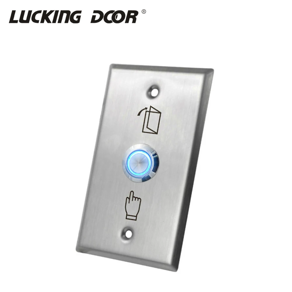 Premium Stainless Steel Exit Button with Backlight, Push Switch & Door Sensor Opener for Advanced Door Lock Access Control