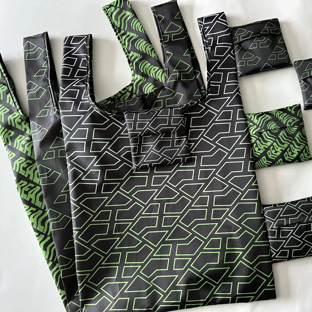 

Wholesale Environmental Full Page Pattern Print Plegable Shopping Bag Heave Duty Folding T-shirt Handbag for Advertising