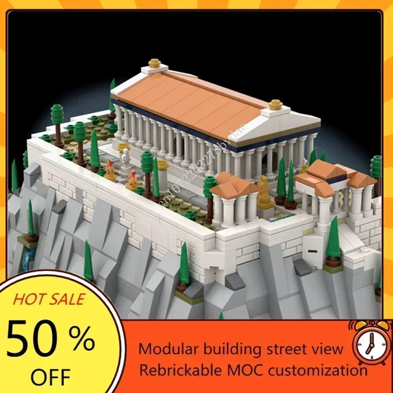 Akropolis von Athen Modular MOC Kreative Street View Modell Architektur DIY Bildung Benutzerdefinierte Puzzle Montage Modell Spielzeug Geschenke