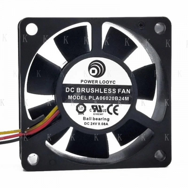 

C 1 pcs FOR POWER LOOYC PLA06020B24M 6020 24V 0.08A 3-wire cooling fan 6CM