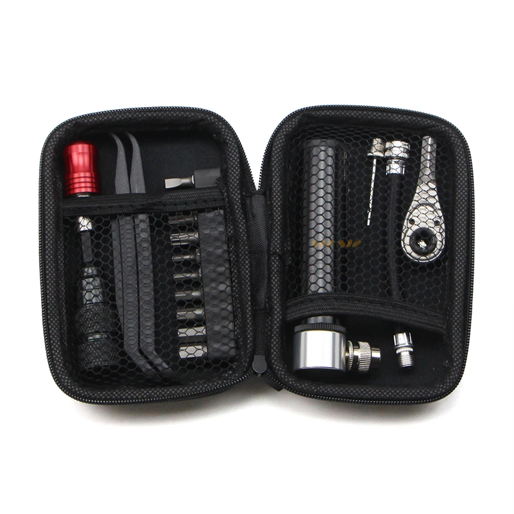 Mini Bike Repair Tool Kit Bicycle Ratchet Wrench Pump Tire Lever Multi-Purpose Set Portable Storage Bag Box Cycling Accessories