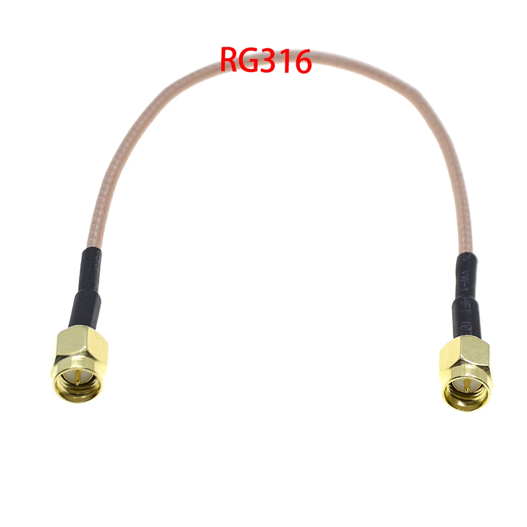 RG316 RG58 RG174 RG142 RG400 RG402 SMA Male To SMA Male Plug Connector RF Coax Coaxial Cable Wire Pigtail Jumper Extension cord