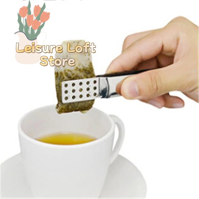 304 Stainless Steel 3-in-1 Mini Tool: Tea Strainer, Bag Squeezer & Ice Tongs – Multi-Purpose, Durable & Hygienic
