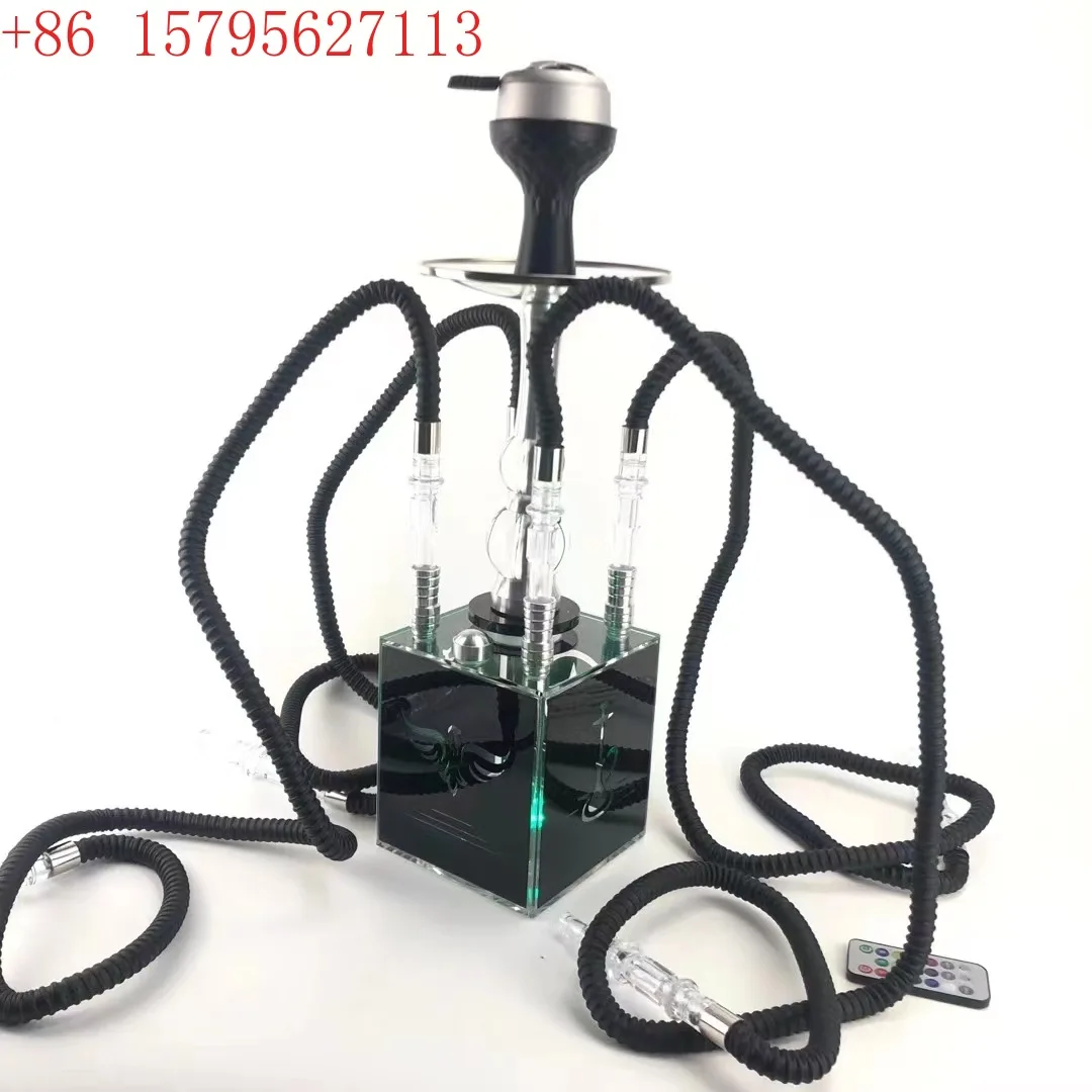 

Квадратный акриловый кальянный набор с LED-подсветкой и аксессуарами.