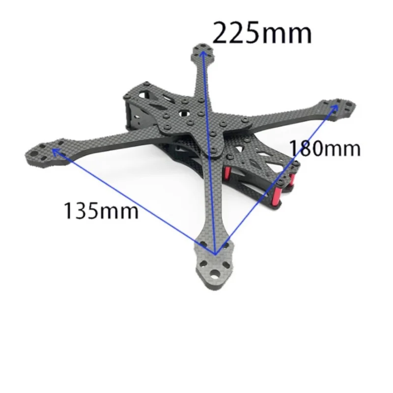 RC 5 Cal 225mm 225 APEX 5 Quadcopter z włókna węglowego zestaw ze szkieletem 5.5mm ramię W części do drukowania do FPV Freestyle RC Racing Drone