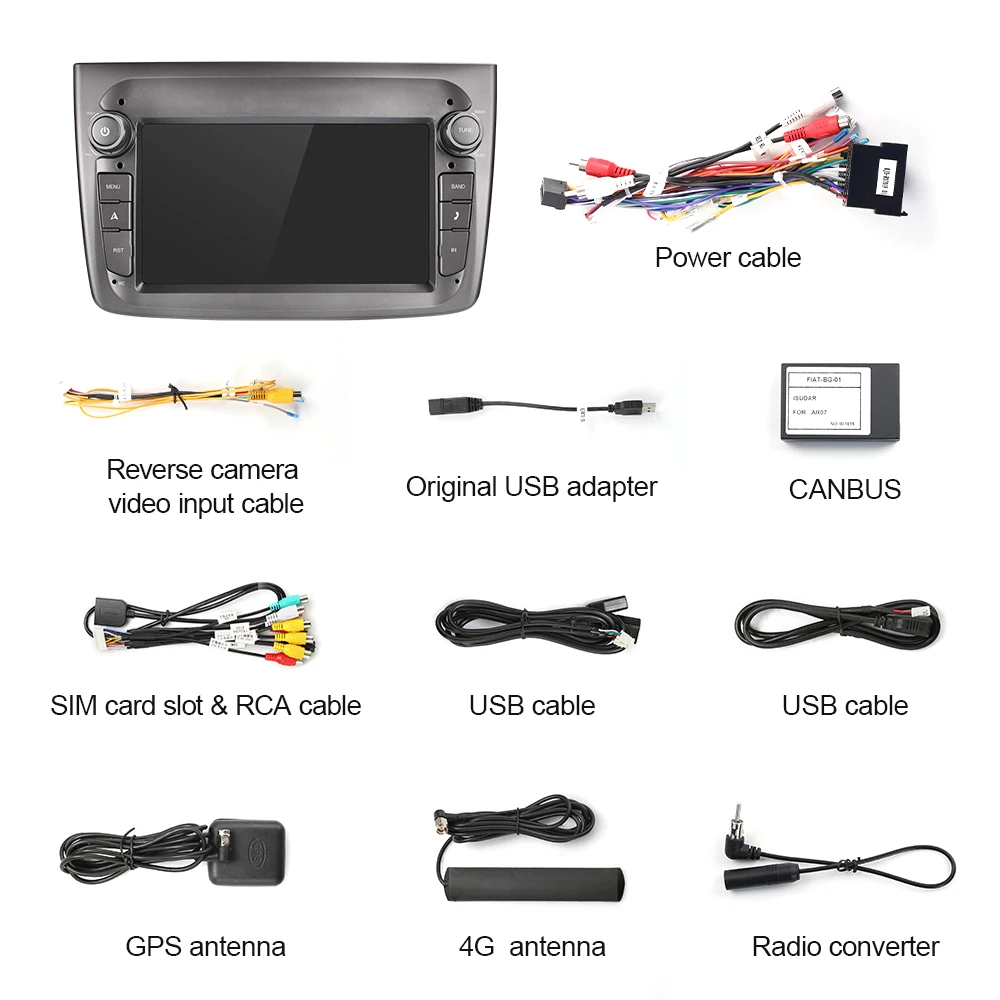 Isudar 7 Inch Android 12 For Alfa Romeo Mito 2008- Car Radio Multimedia Player Auto GPS Carplay 2 Din 4G